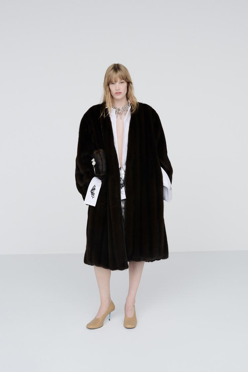 ZARA X BAISI GUADAGNINO КОЖАНЫЕ ТУФЛИ НА КАБЛУКЕ, СЕРЫЙ
