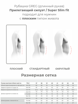 Сорочка GREG Super Slim fit 100/207/ZVN STRETCH_V