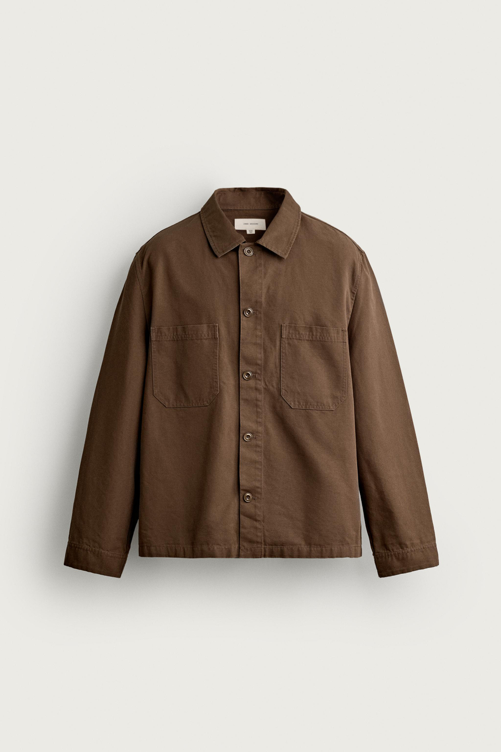 КУРТКА-РУБАШКА КЛАССИЧЕСКОГО КРОЯ ИЗ КАНВАСА — ZARA