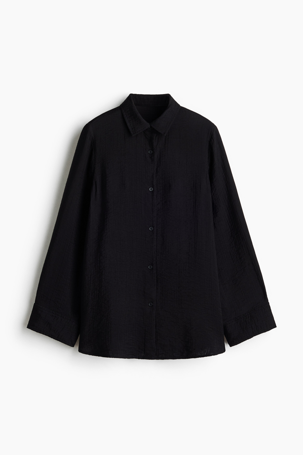 Рубашка из жатой ткани из смеси вискозы - H&M