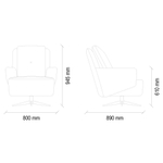 Кресло вращающееся ENZA HOME MILAN EH67888