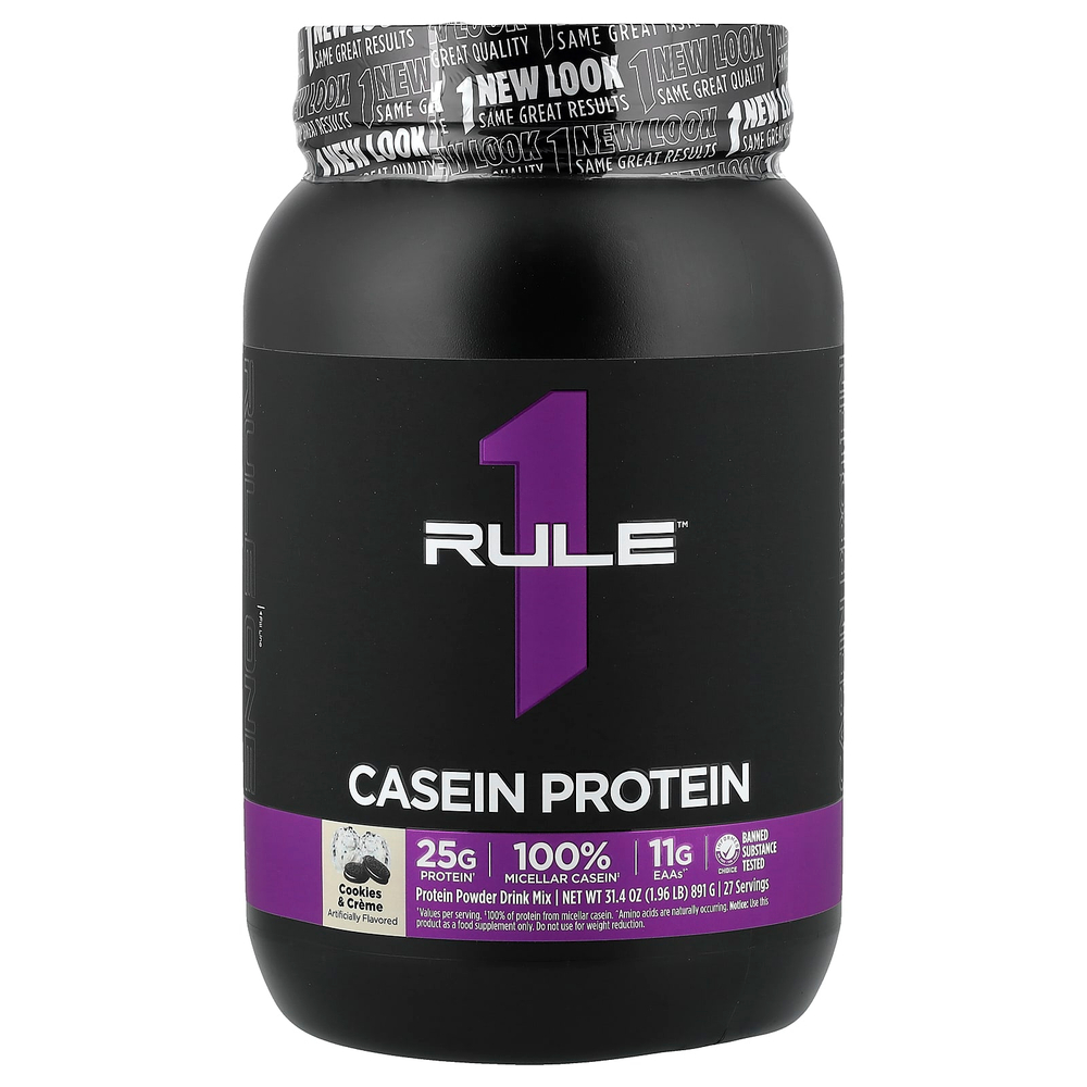 Rule One Proteins, казеиновый протеин, печенье и крем, 891 г (1,96 фунта)