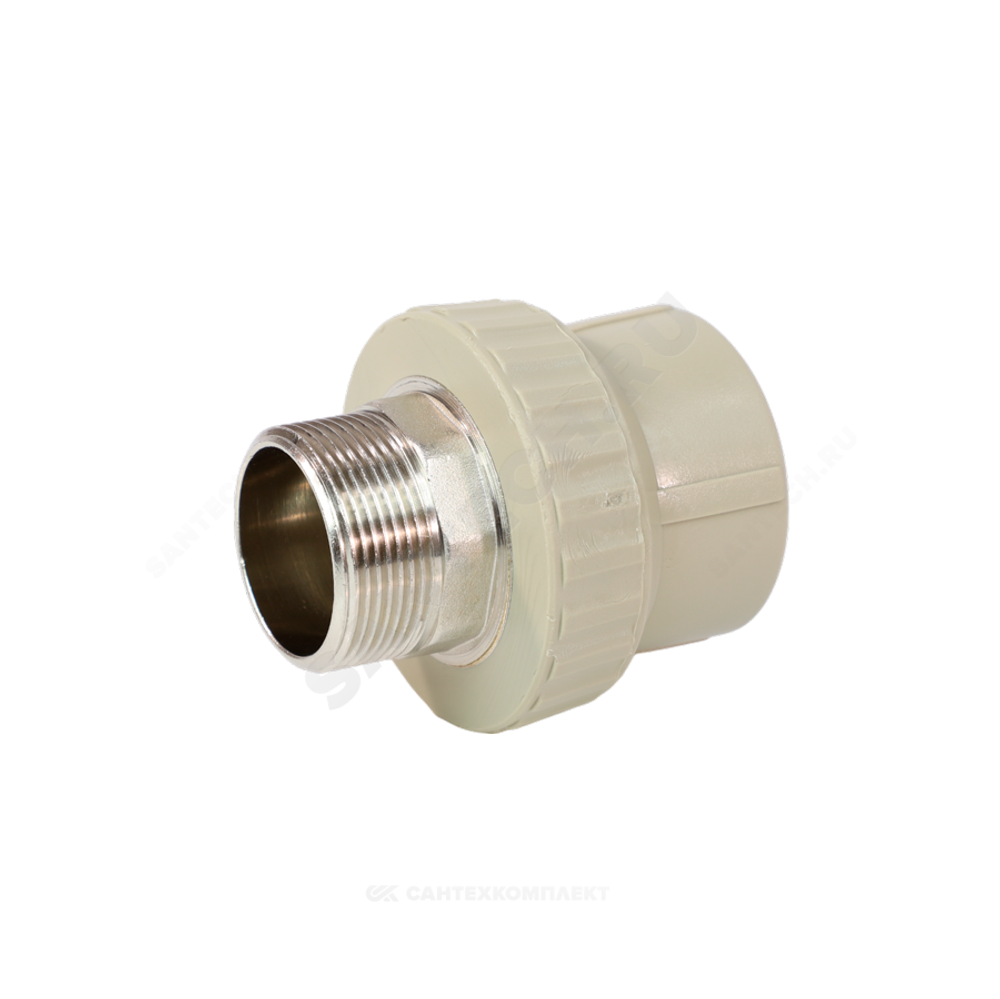 Муфта PP-R комбинированная серая Дн 50х1 1/2" НР под ключ VALFEX 10135050Г