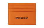 Balenciaga Grained Calfskin Card Holder Card Holder Men"s Orange
