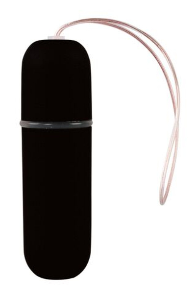 Черная вибропуля Remote Vibrating Bullet с пультом ДУ (Цвет: черный)