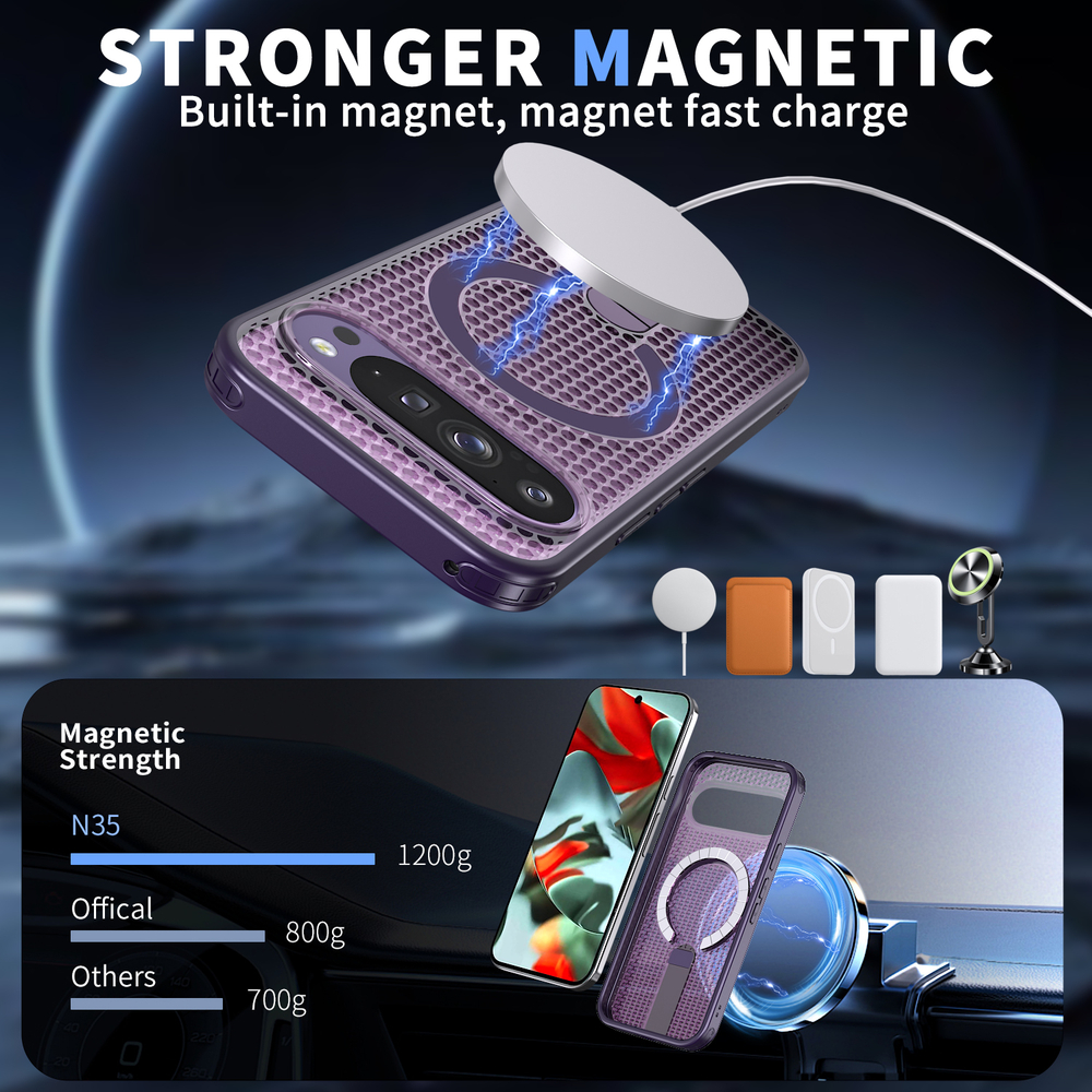 Прозрачный чехол Mesh Pro Magnetic Case для Google Pixel 9 Pro XL