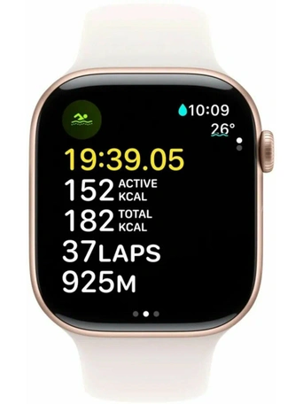Умные часы Apple Watch S10 46 мм, Rose Gold Aluminium, Light Blush Sport Band - S/M