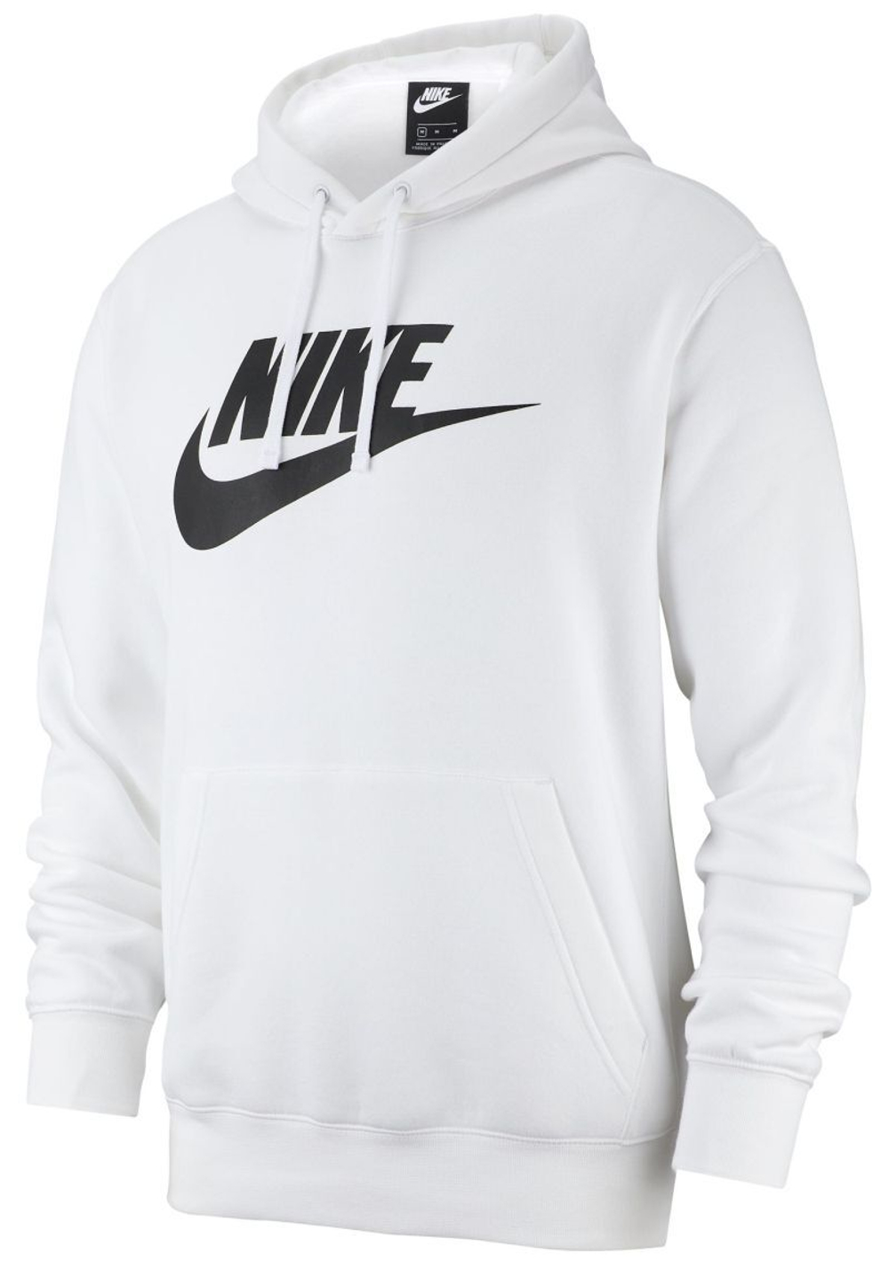 Мужская кофта теннисная Nike Sportswear Club Hoodie - white/white/black