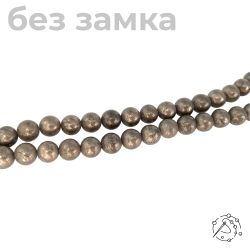 Нить из бусин Пирит, 8 мм