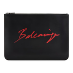 Balenciaga Cow Leather Clutch Regular Men"s Black