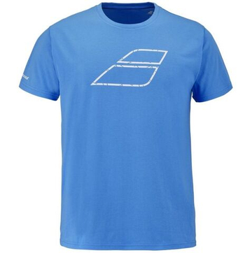 Мужская теннисная футболка Babolat Exercise Message - malibu blue