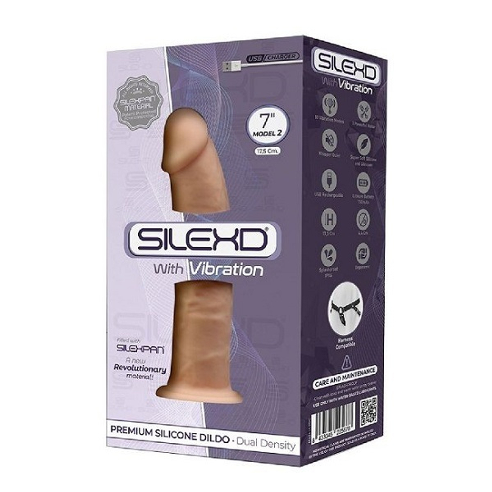 Телесный вибратор-реалистик 17,5см SilexD Premium Silicone Vibration 7" Model 2