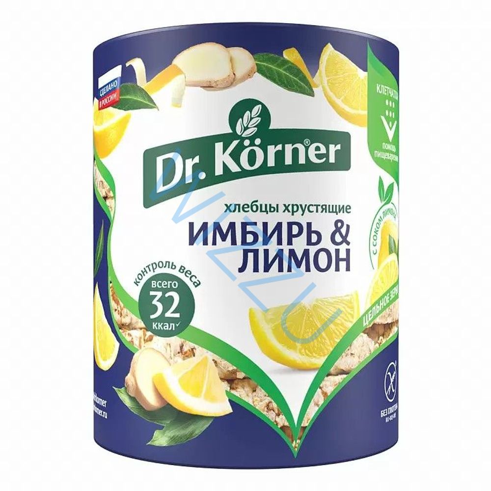 Хлебцы Др Корнер Кукурузно рисовые имбирь и лимон 90 г