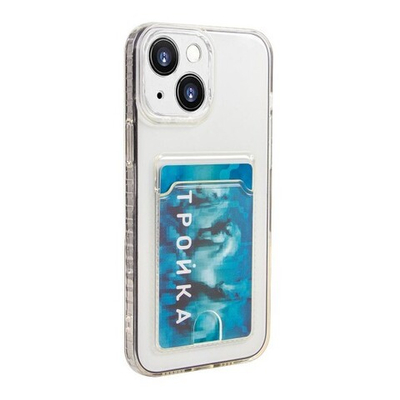 Силиконовый чехол для iPhone 13 с карманом для карт, 013019 CM