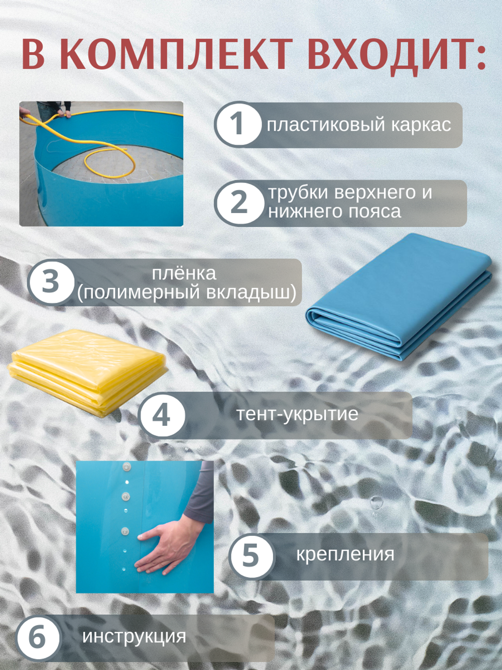 Бассейн круглый каркасный 3,4 х 1,0м