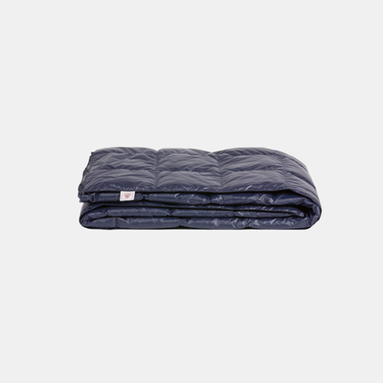 Плед дорожный пуховый 140х200 German Grass Travel Plaid Ink синий Темно-синий