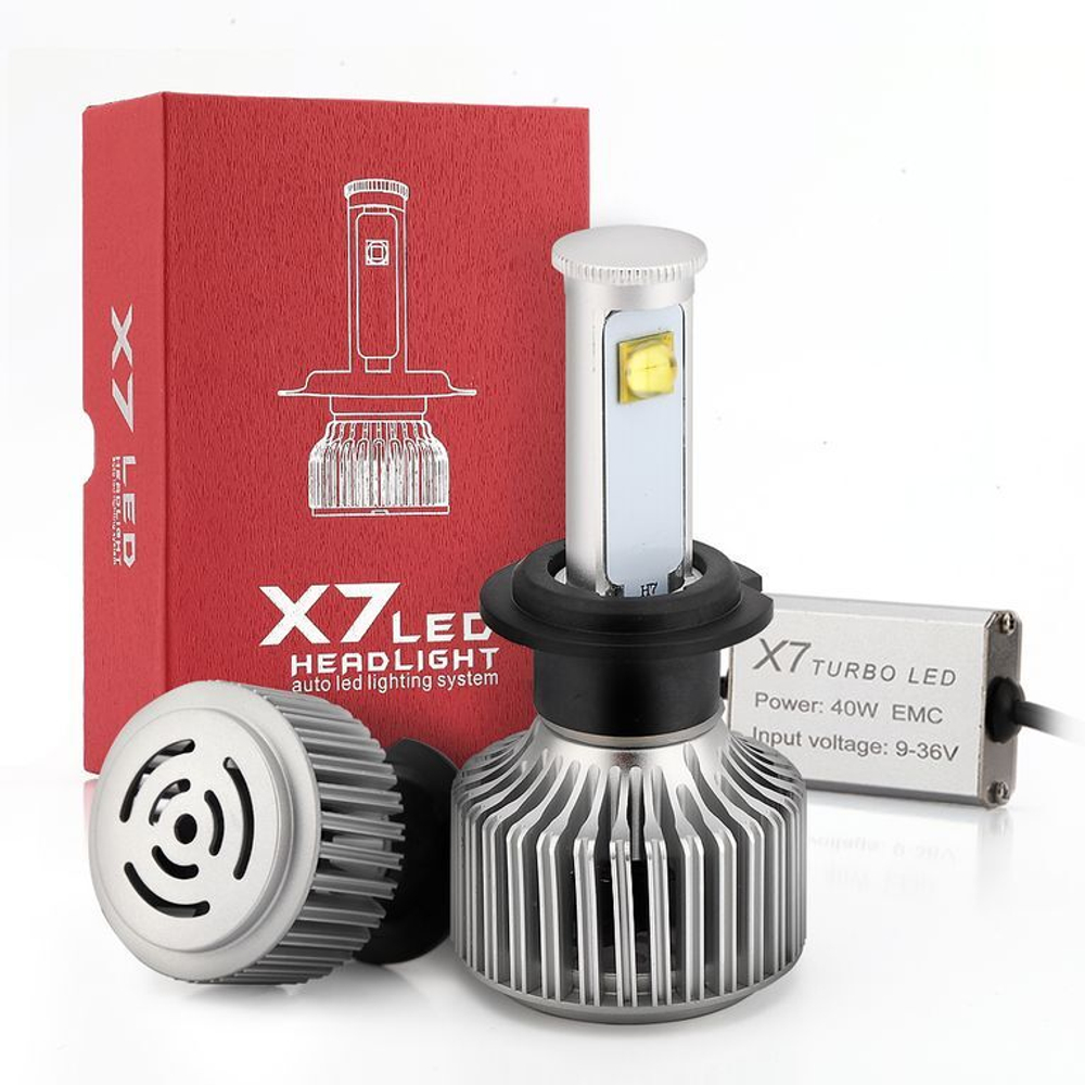 Светодиодная лампа H7 X7 Led, комплект 2шт