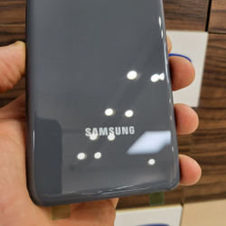 Крышка для Samsung S20 Ultra - задняя стеклянная панель "хорошее качество" (серого цвета)