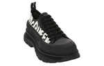 Alexander McQueen Tread Slick Low Lace Up Canvas Graffiti "Black White"