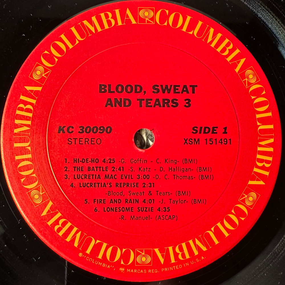 Blood, Sweat & Tears ‎– Blood, Sweat And Tears 3 (США 1970г.)