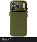 Чехол Decoded Leather Case для iPhone 18 Pro / 17 Pro Moss Green