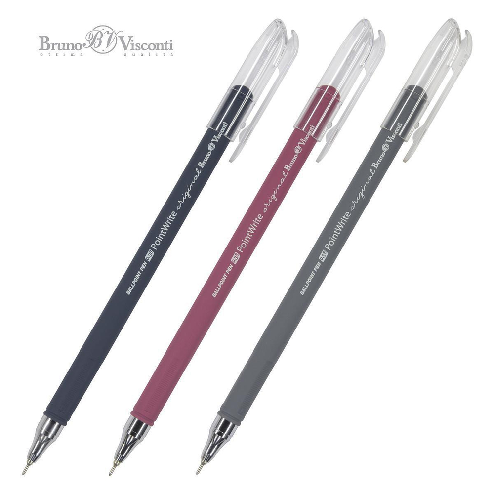 Ручка шариковая 0.38 мм, синяя PointWrite Original (BrunoVisconti)