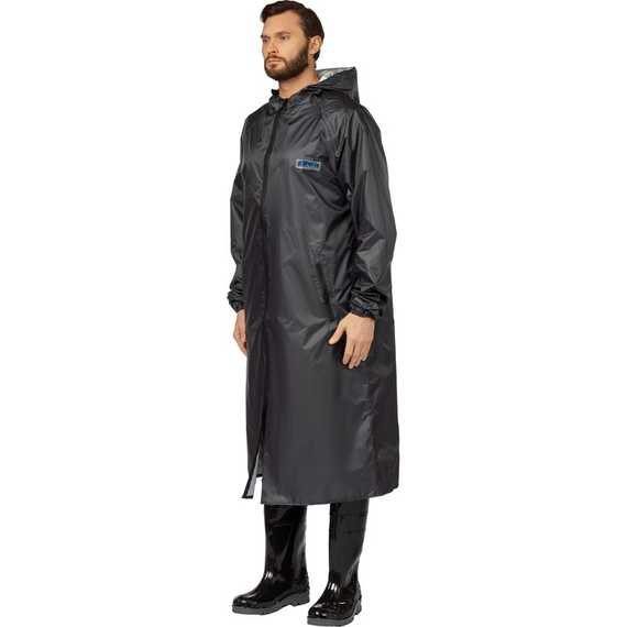 Плащ влагозащитный Waterproof Line Membrane WPL полиэфирный с ПУ покрытием на молнии тёмно-серый