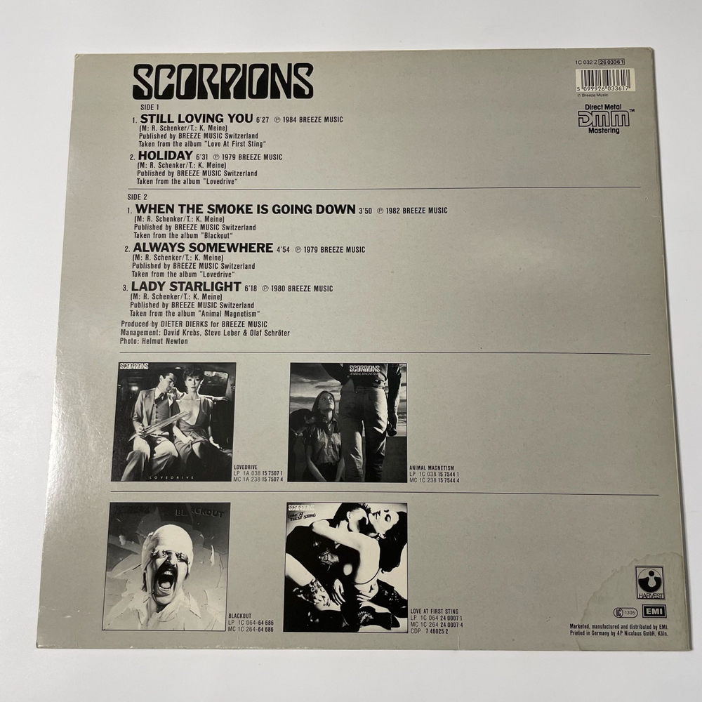 Винтажная виниловая пластинка LP Scorpions Gold Ballads (Германия 1984)