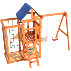 Детская площадка Fun Land с сеткой стенкой и плетенным креслом