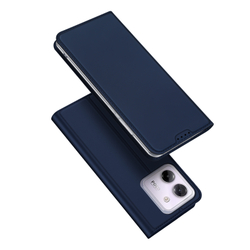 Чехол книжка из PU кожи синего цвета для Xiaomi Poco M7 Pro 5G, серия Skin Pro Series от Dux Ducis