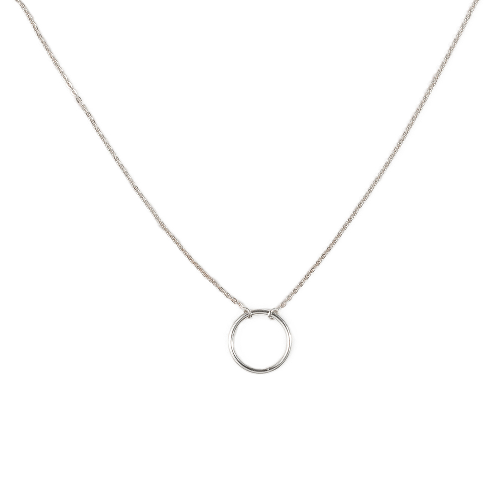 Колье с кругом из серебра