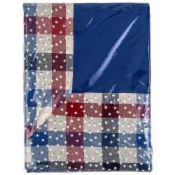 СКАТЕРТЬ "ИНДИГО" ,120Х160СМ,100% ХЛОПОК,СИНИЙ+КЛЕТКА