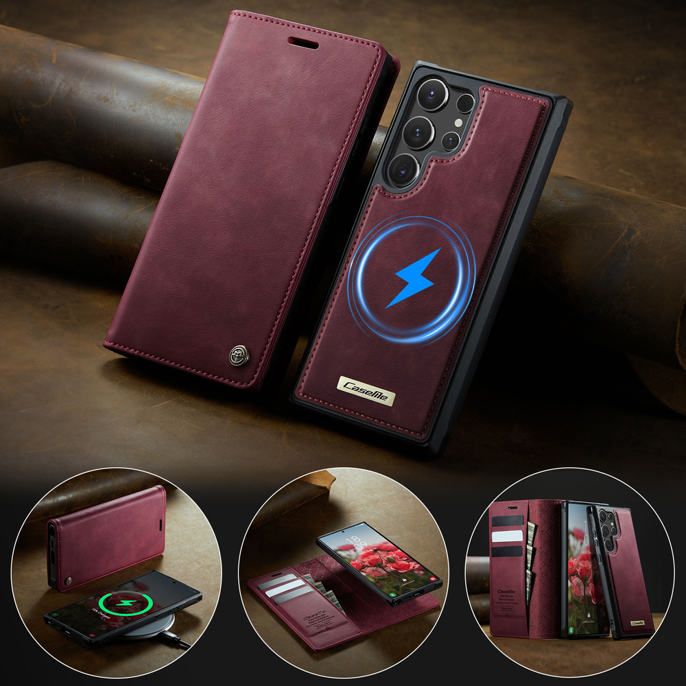 Чехол-кошелек CaseMe 2 in 1 MagSafe Samsung Galaxy S23 Ultra