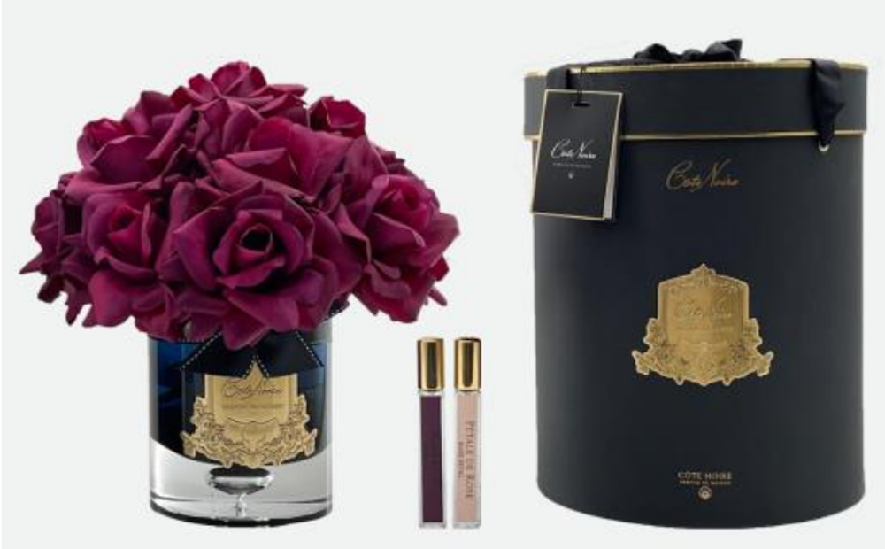 Ваза GRAND BOUQUET black glass carmine Cote Noire Черный / Красный