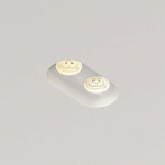 Светильник гипсовый встраиваемый Stellanova Izar Flat Duo sn008 192х125х40мм со светодиодной лампой GU10 MR16 2x7W 4000K Ra>80