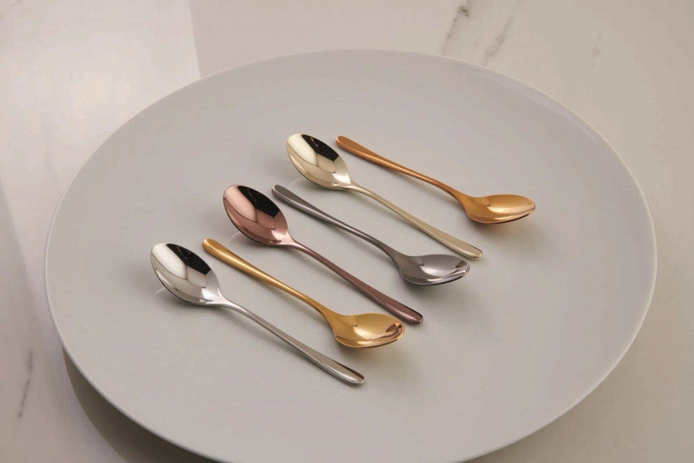 Sambonet Набор из 6 ложек для эспрессо Taste PVD Antique Champagne 52553PA7