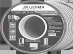 Уплотнитель профессиональный D-профиль ULTIMA для окон и дверей (черный, самокл.) 21*15мм, 50 м