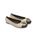 Кожаные балетки claire TORY BURCH - песочный(148336)