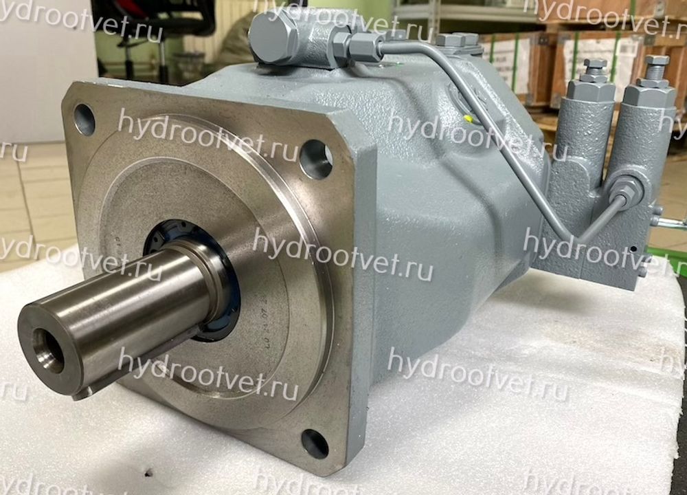 A10VSO140DFLR/31R-VPB12N00 - Насос аксиально-поршневой регулируемый с наклонной шайбой, рабочий объем 140 см3, DFLR = регулятор давления, расхода и мощности (при заказе указывается мощность электродвигателя, в величине крутящего момента), номинальное давление 280 бар