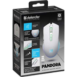Мышь Defender Pandora GM-502, белая (беспроводная 2.4 GHz)