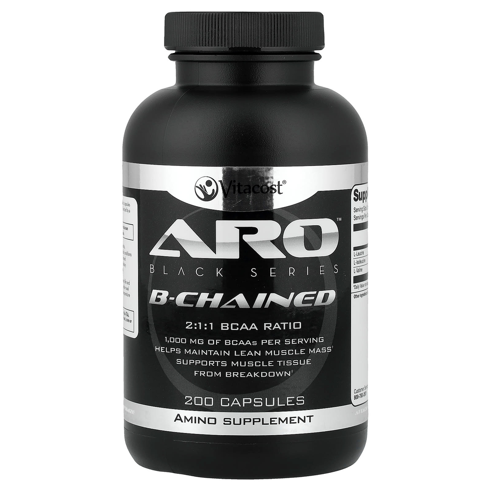 Vitacost, ARO™ Black Series, с В-цепью, 200 капсул