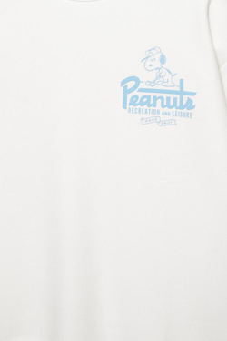 PULL&BEAR Толстовка с надписью "Peanuts", белый