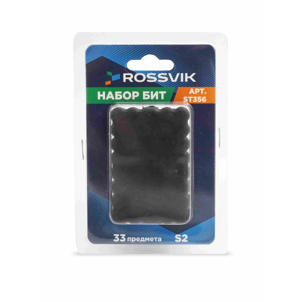 Набор бит ROSSVIK ST356, PH, PZ, SL, HEX, TT, TA, U, Y, 33 предмета
