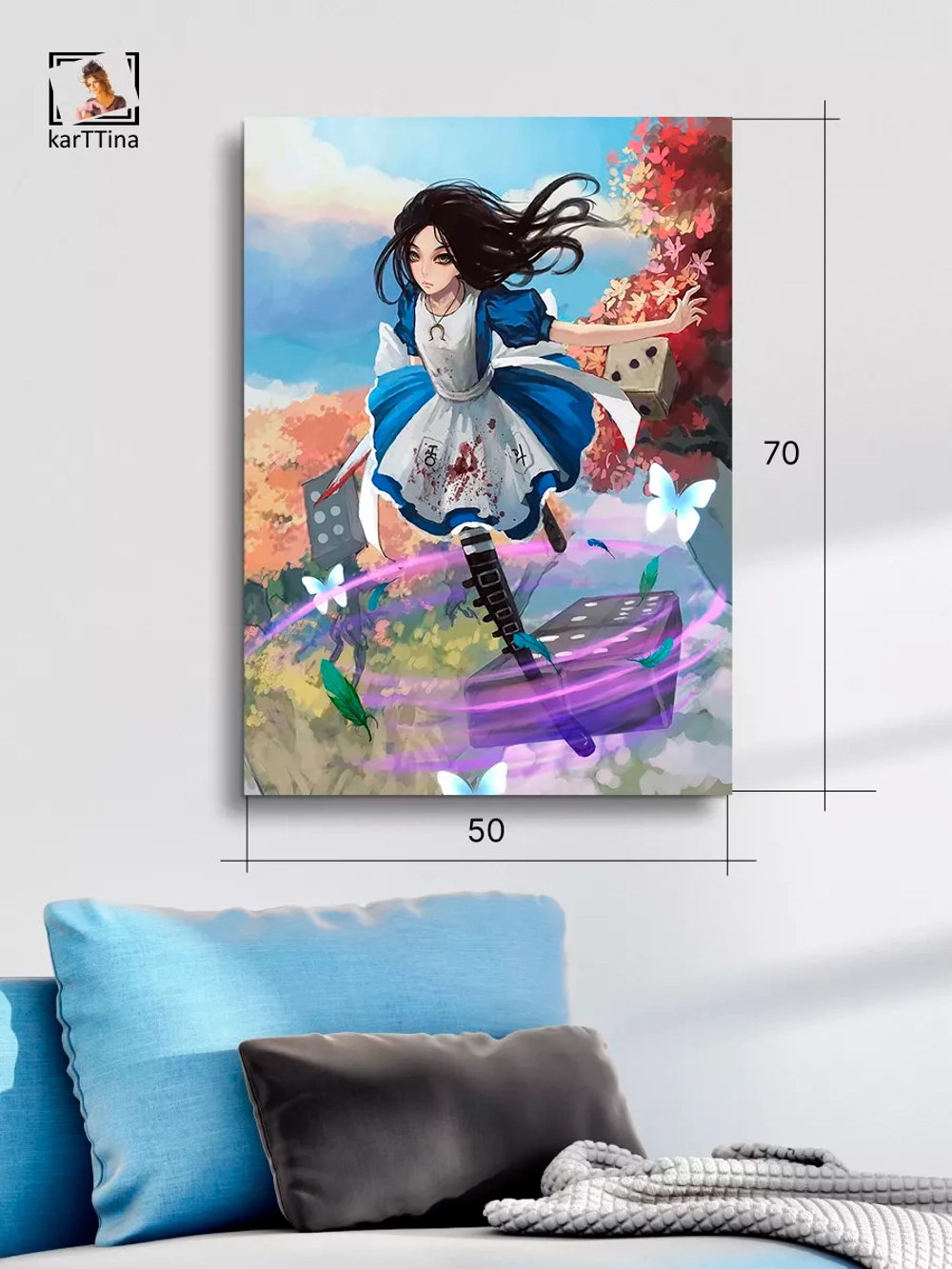 Интерьерная картина "Alice: Madness Returns", 50х70см 1шт.