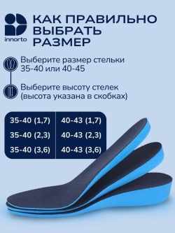 Стельки для обуви с эффектом роста