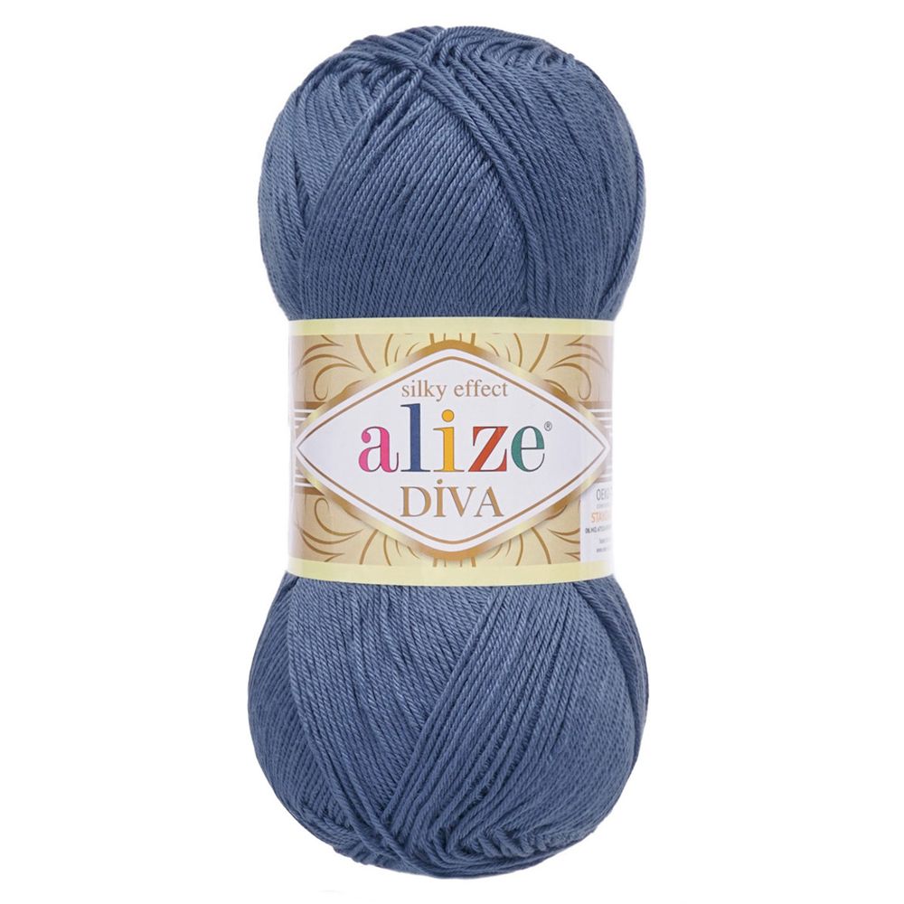 Пряжа Alize (Ализе) Diva / уп.5 мот. по 100 г, 350м, 353 ярко-синий A