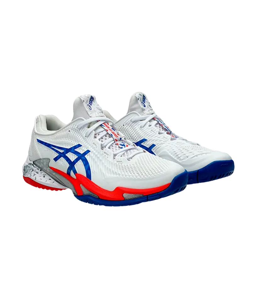 Asics Court FF 3 Novak Clay Белый-Тунец Синие Кроссовки