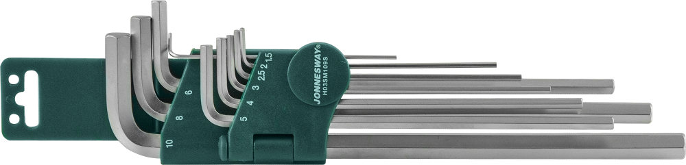 H03SM109S Комплект угловых шестигранников EXTRA LONG 1,5-10мм, 9 предметов S2 материал