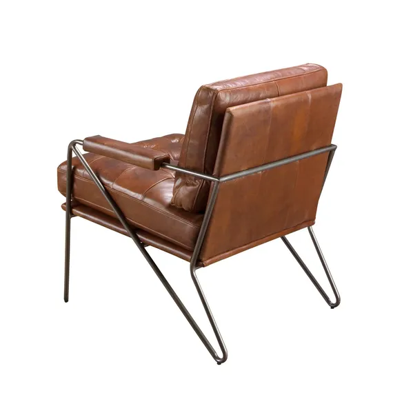 Кресло Angel Cerda 5166 из коньячно-коричневой кожи