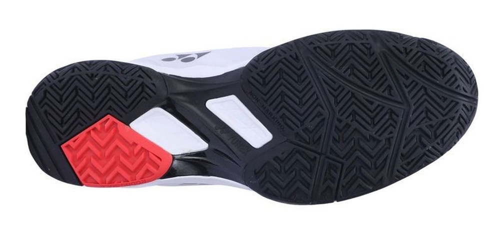 Мужские кроссовки теннисные Yonex Power Cushion SHT Lumio 3 - white/red